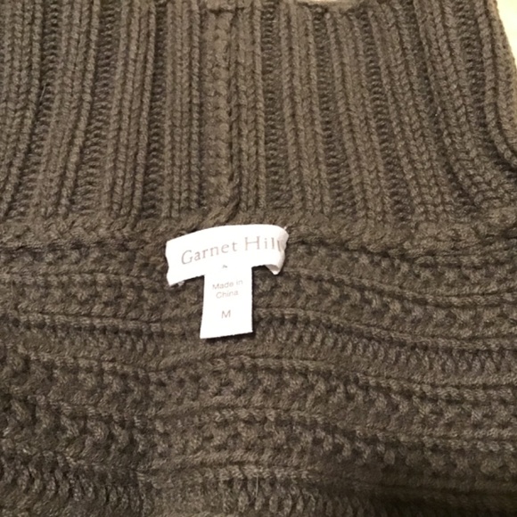 Garnet Hill Cashmere turtleneck sweater olive green excellent - Picture 5 of 8